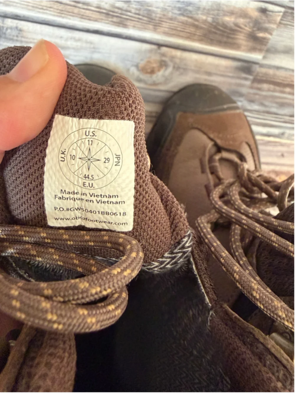 Oboz mens Wind River B-Dry Backpacking Boot size 11